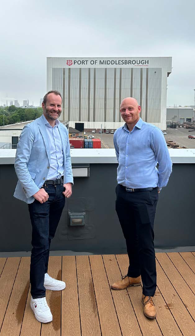(Left) Chris Kent, Associate Director - Nigel Wright Group. (Right) Charlie Nettle, Group Managing Director - AV Dawson