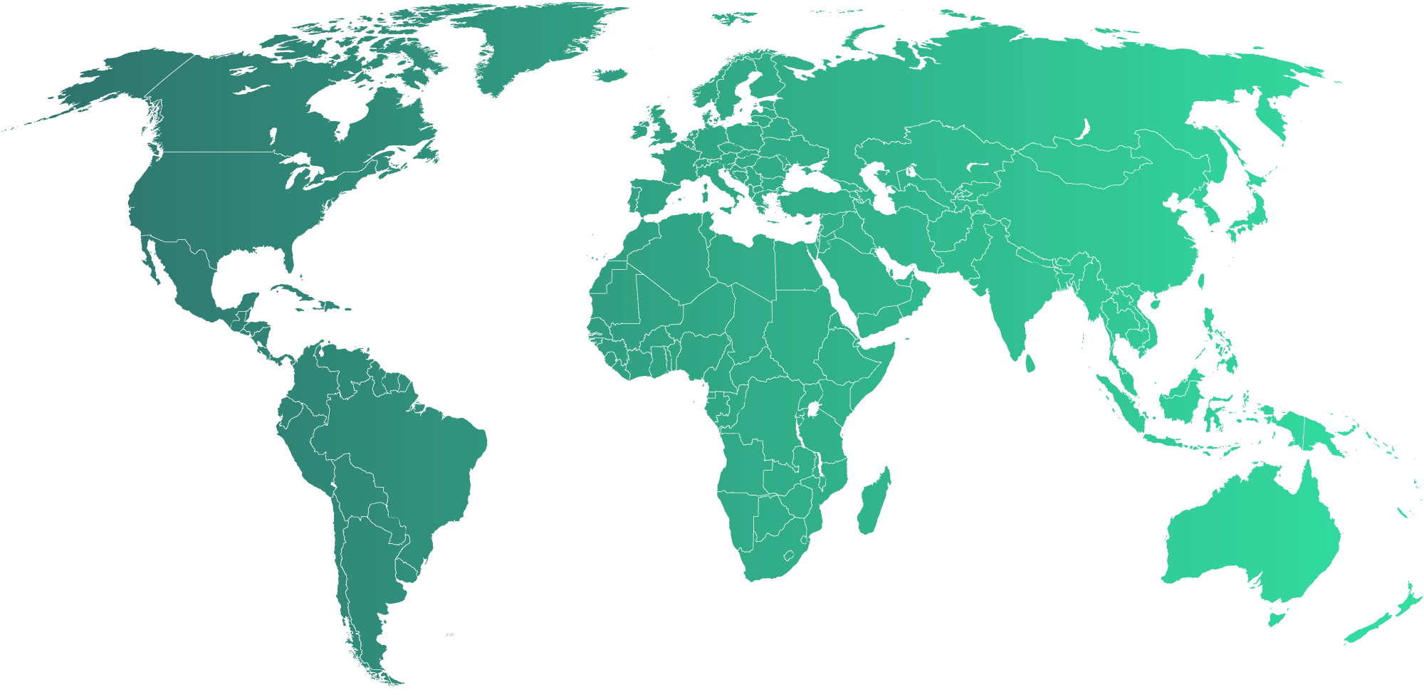 Map showing our coverage