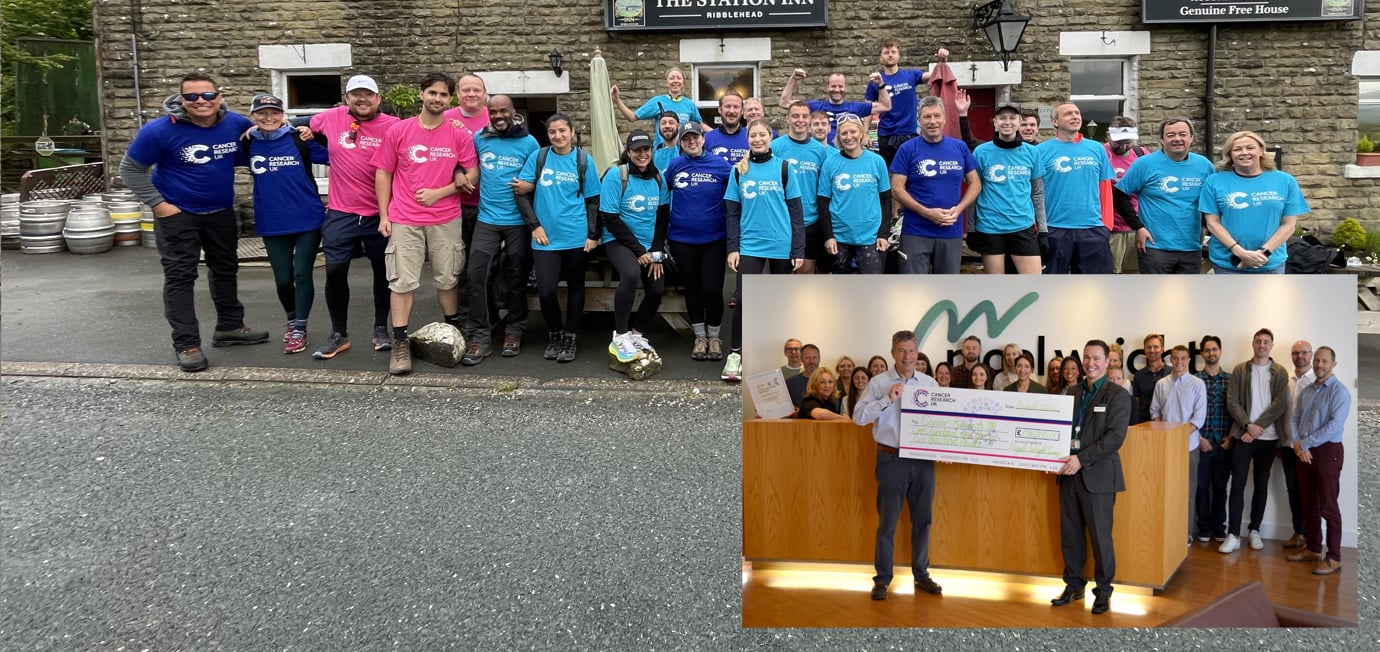 Cancer research Yorkshire 3 peaks group photo